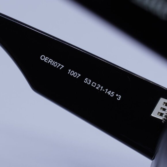 Off-White OERI077 AF SAVANNAH 1007 Sunglasses Black Rectangle Frame, Grey Lenses - Picture 8 of 11
